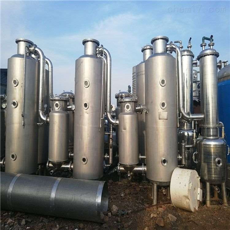 回收二手3吨双效三效钛材强制循环蒸发器 二手MVR蒸发器价格 二手化工厂设备