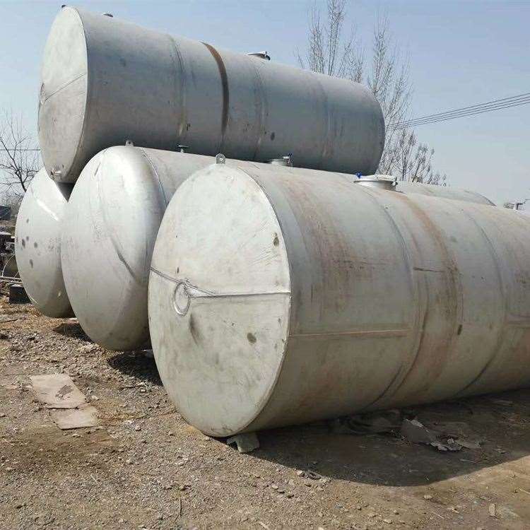 回收二手15平方吨316L不锈钢储罐 二手立式不锈钢储罐 拆除化工厂设备