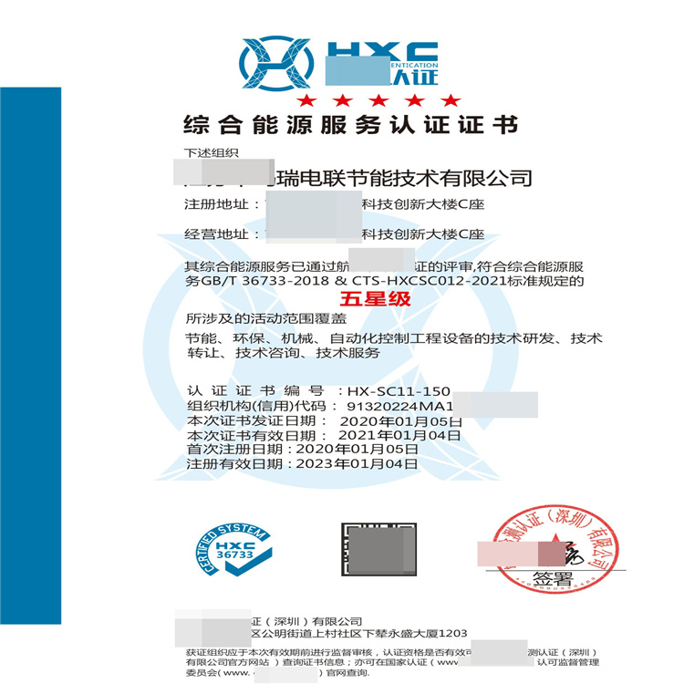 HX-150-综合能源服务认证..