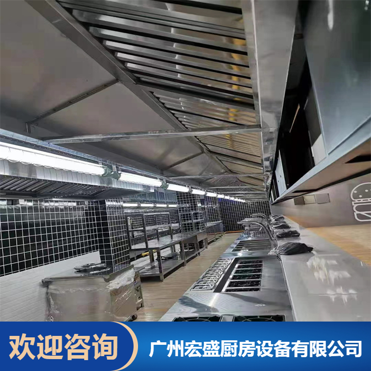 广州花都工厂厨房工程设计规范 厨房设备供应 排风管道系统安装