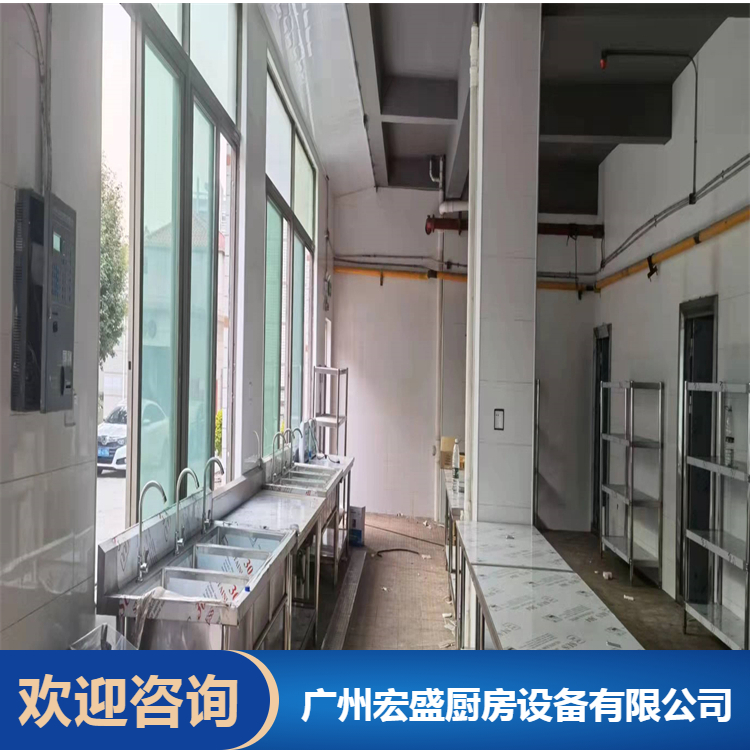 广州小型饭堂设计安装 工厂厨房设计 除尘通风管排烟管