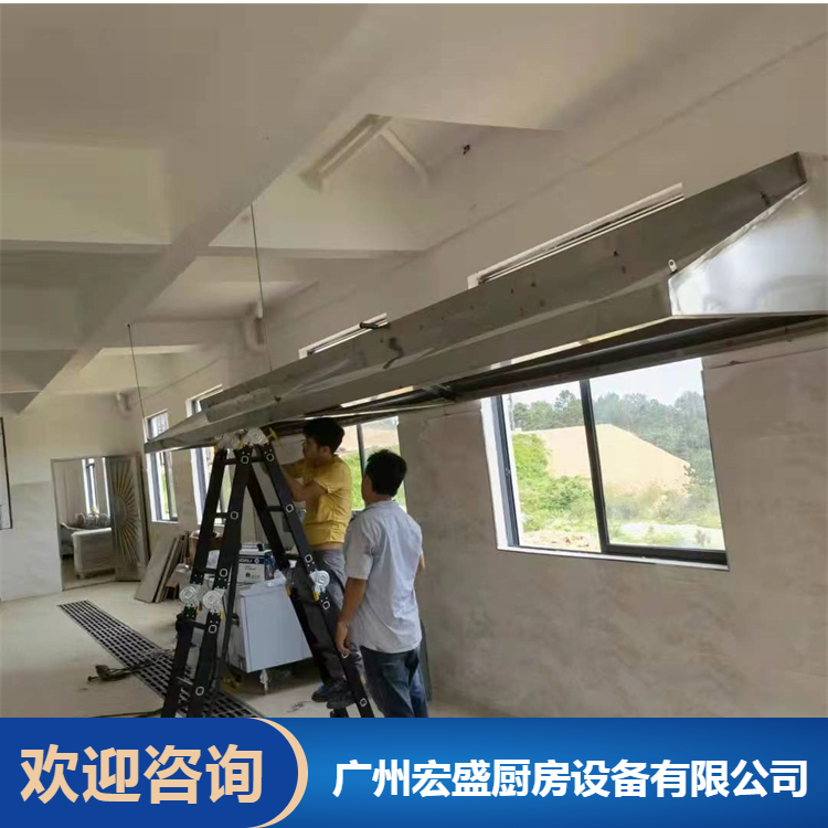 广州天河区食堂工程设计 厨房抽油烟机 设计施工