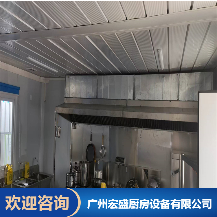广州增城厨具设备配置 抽排烟上门设计 排风管道系统安装