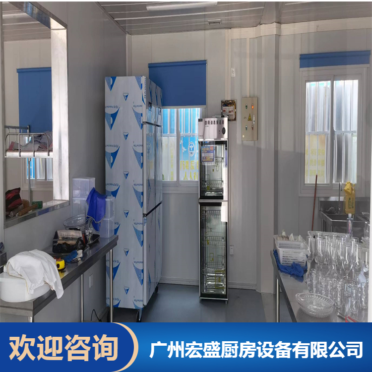 广州海珠 大型商用厨房设计 学校单位食堂餐具 散热排风管道安装工程