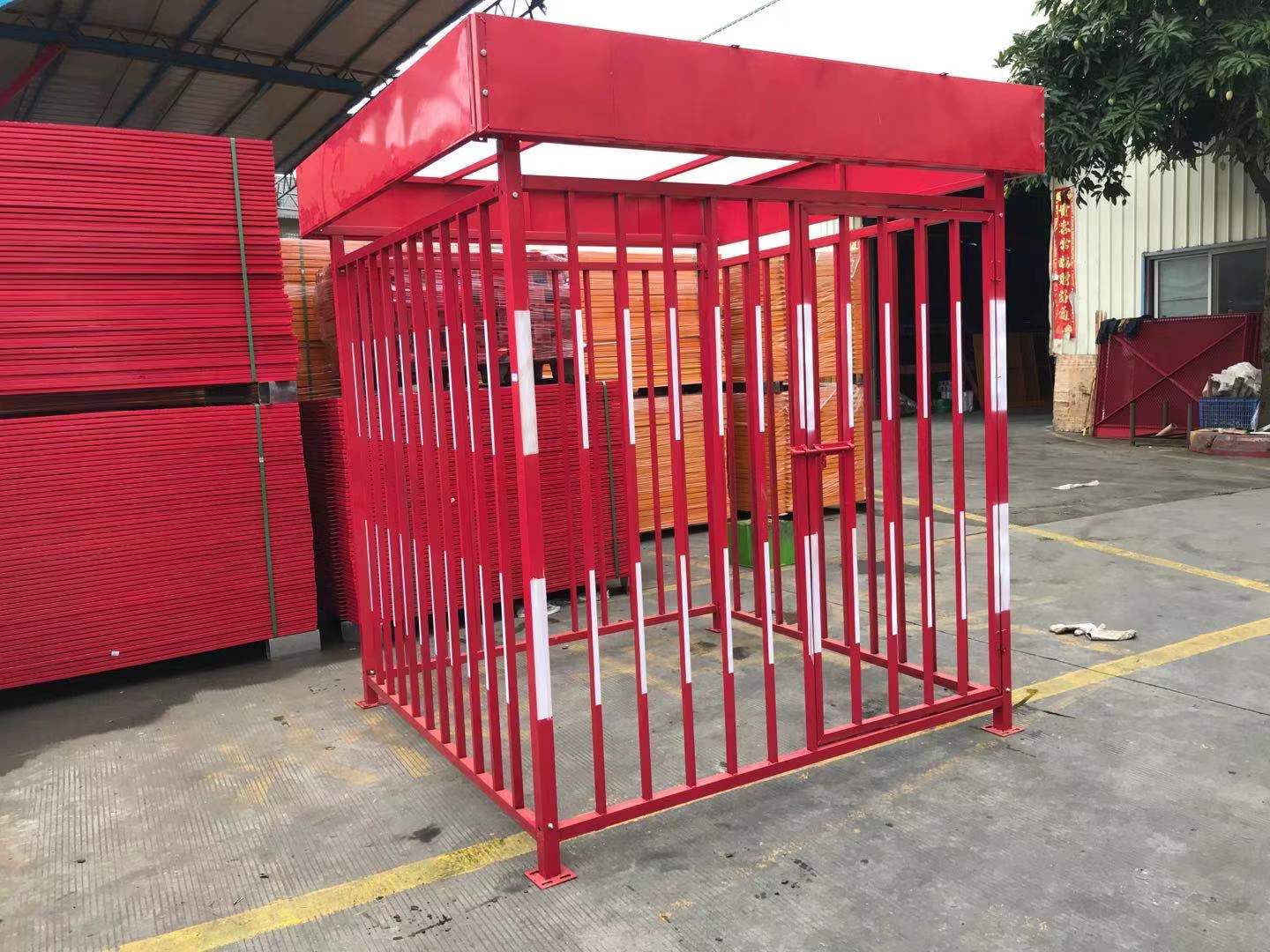 定型化一级二级配电箱防护棚 建筑工地电箱防护栏配电箱警示围栏