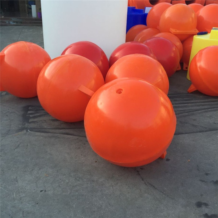 长沙80公分双耳浮球PE塑料警示浮球定做800MM塑料浮球