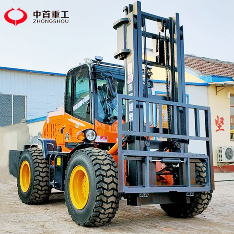 集装箱装柜四驱叉车3级门架视线好越野性能好底盘高