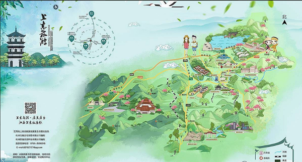生态旅游手绘景区地图市县卡通地图全域旅游设计开发