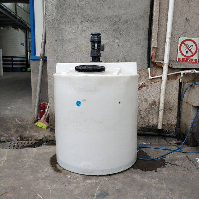 1000升塑料加药箱 PAM/PAC溶解搅拌桶 水处理加药桶