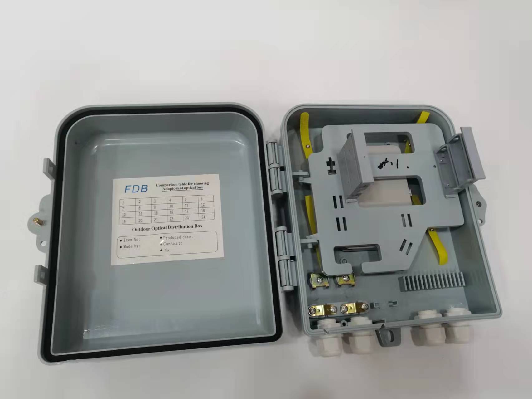 ABS十六芯插片式光纤分光箱 插片式分线箱