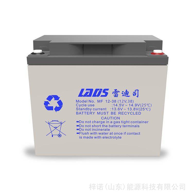 雷迪司铅酸免维护蓄电池MF12-38 12V38AH UPS/EPS直流屏
