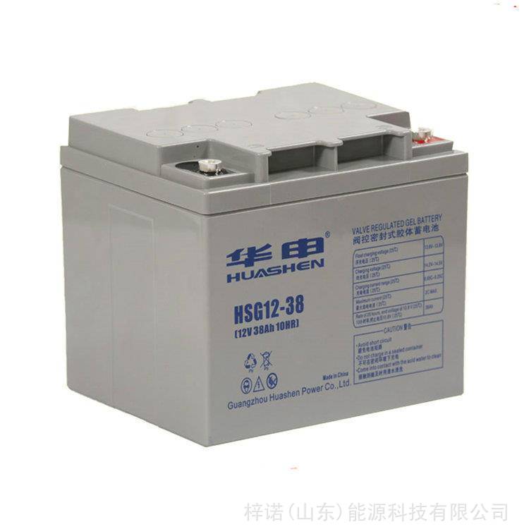 华申铅酸免维护蓄电池HSG12-38 12V38AH直流屏UPS/EPS电源