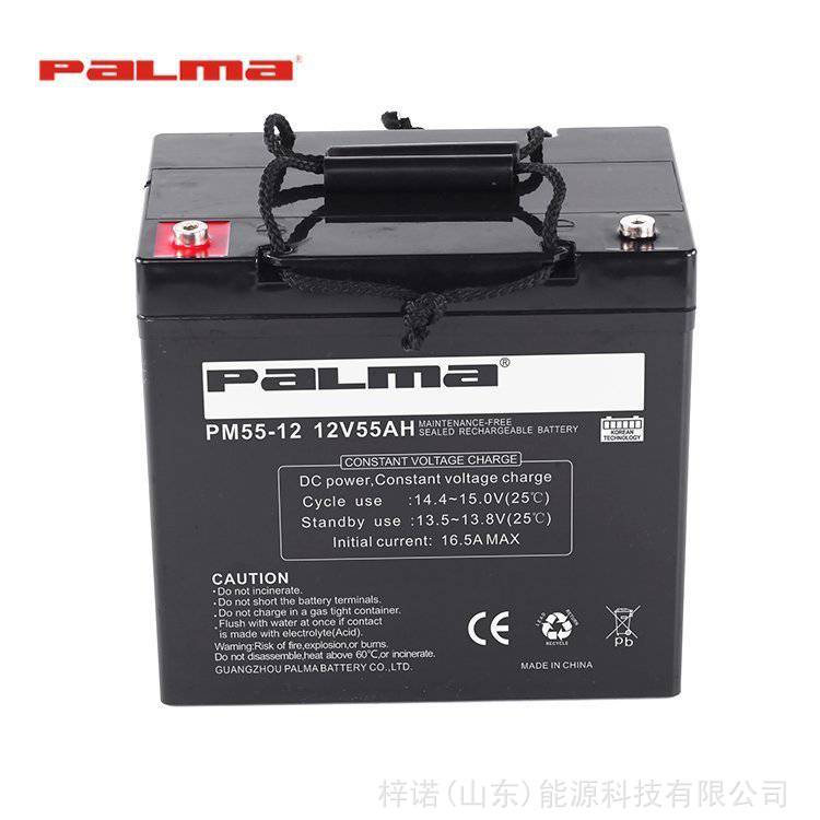 PALMA八马蓄电池铅酸免维护PM55-12 12V55AH 通讯UPS/EPS电源
