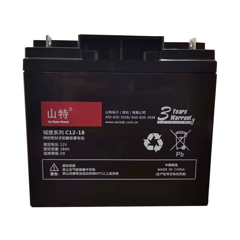 山西UPS蓄电池山特C12-18AH铅酸免维护蓄电池价格实惠