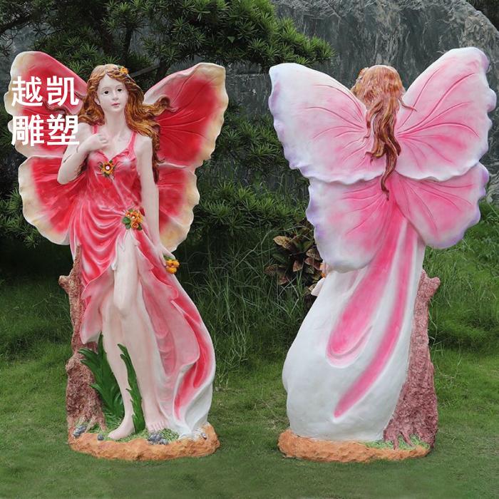 仙女雕塑景观制作 常用景观镂空仙女雕塑 企业素材订做