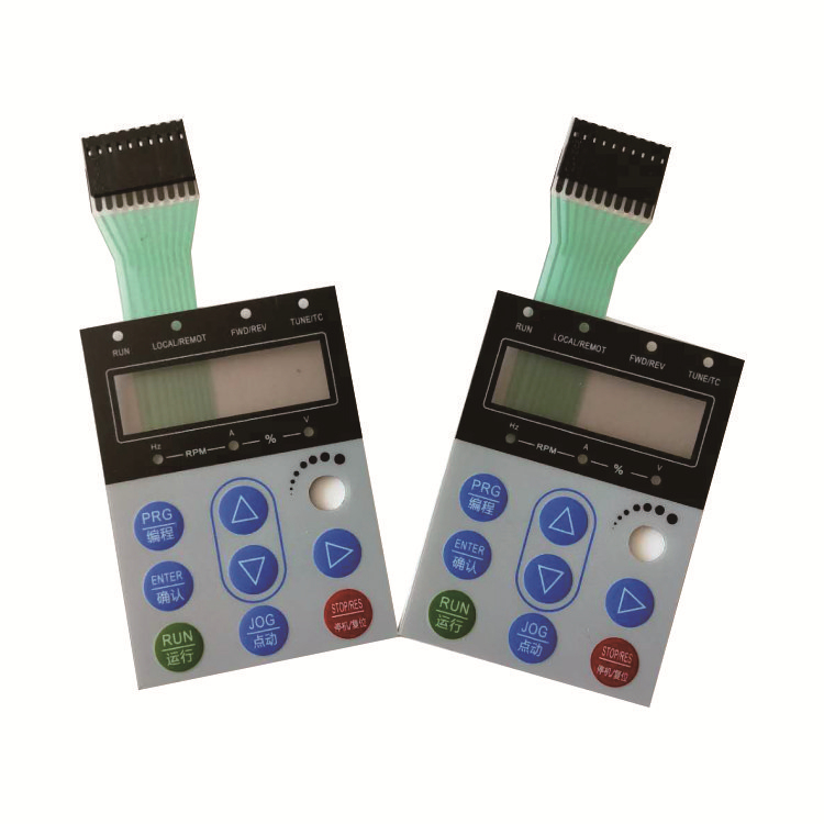 厂家制作变频器控制按键面板pvc按键面板控制器pet磨砂按键薄膜控制器