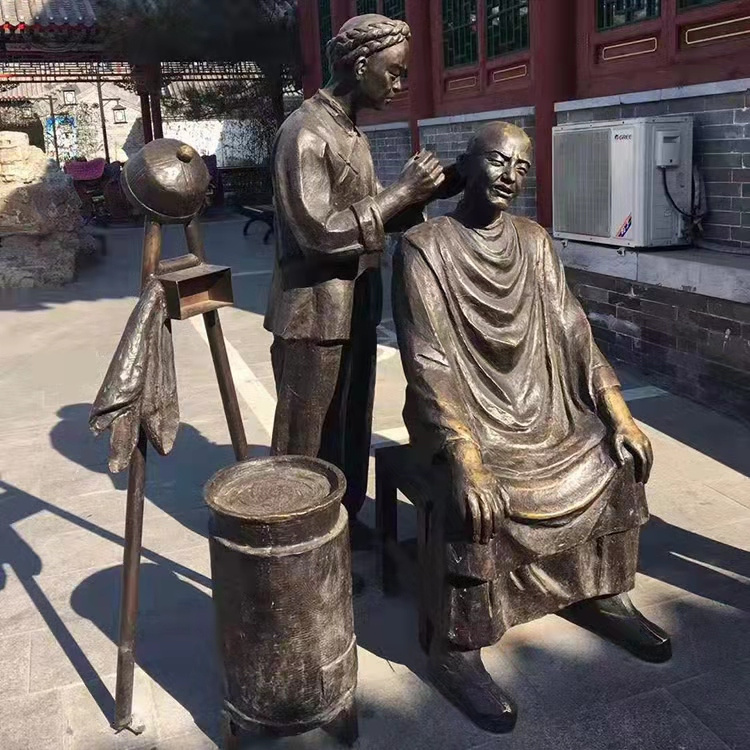 民俗人物雕塑定制 铸铜商业街步行街民俗文化雕塑小品 永景