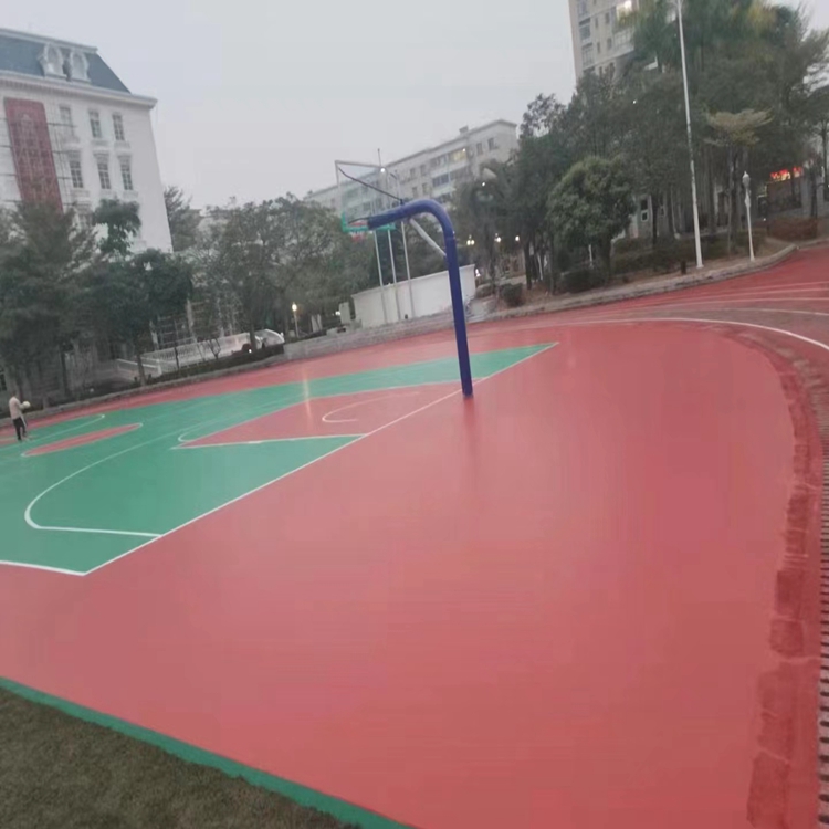海东硅pu篮球场铺设装