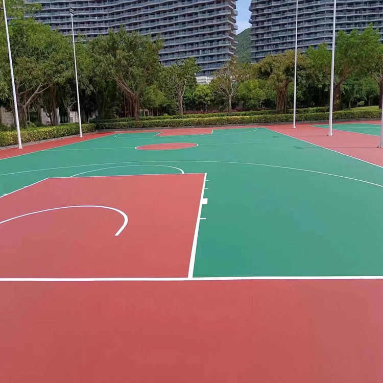海东硅pu篮球场铺设装