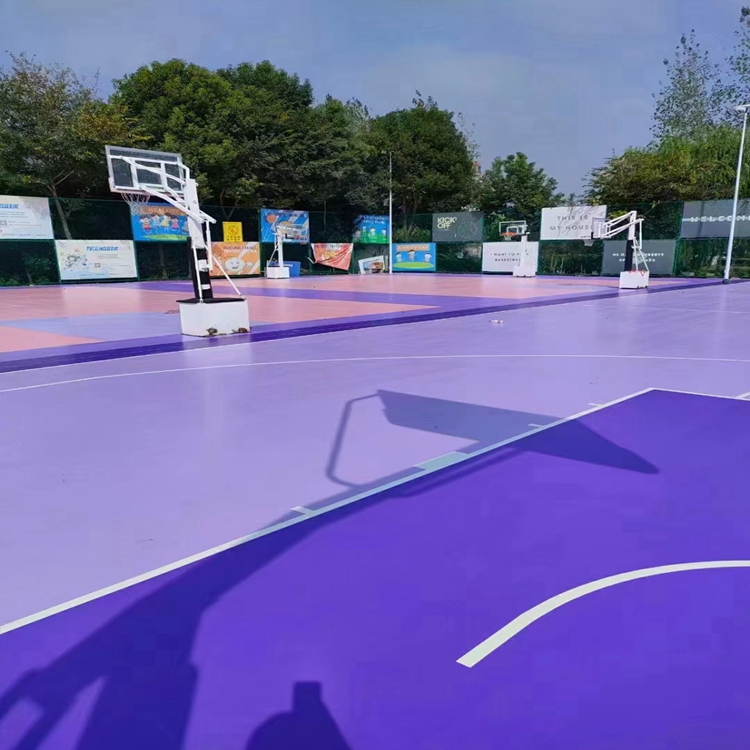 鞍山塑胶篮球场铺设装 施工篮球场 施工经验丰富