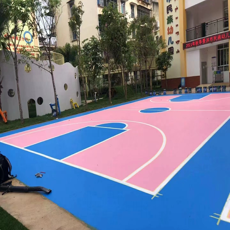 韶关硅pu篮球场铺设装 建造篮球场 贴心服务