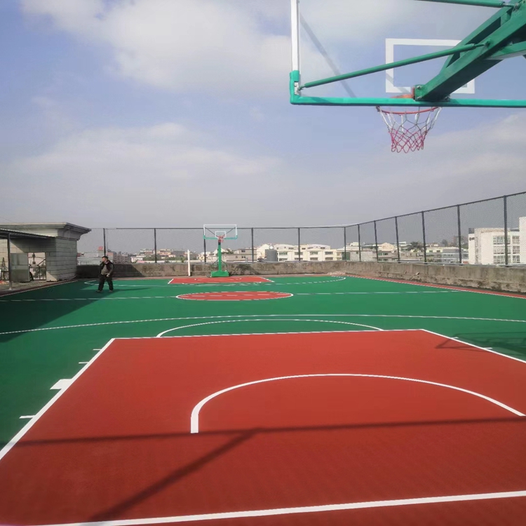 淄博硅pu篮球场铺设装