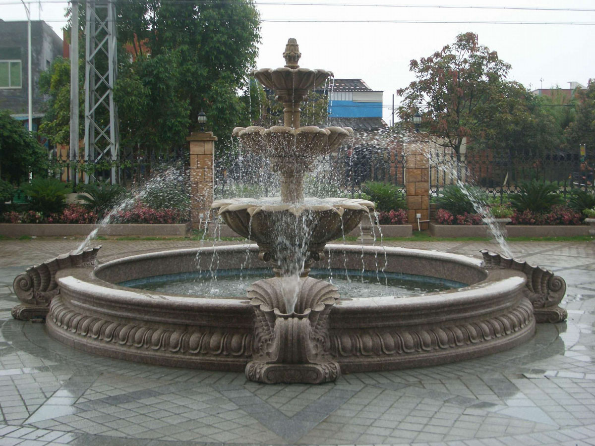 惠安海亨石雕喷泉欧式大型流水摆件 园林小区户外大理石雕喷水池水钵