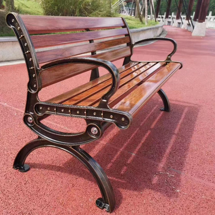 供应佰茂防褪色塑木公园座椅小区广场可定制休闲长椅