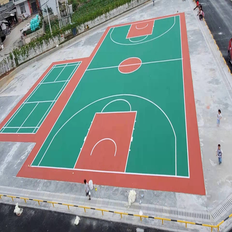 贵州硅pu篮球塑胶地面