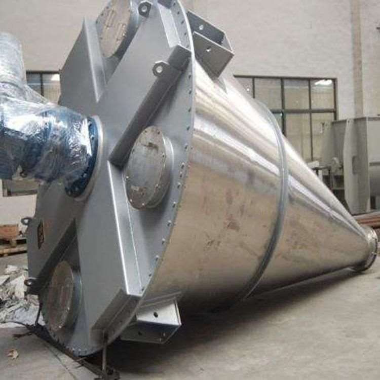 回收二手5吨双螺旋锥形混合机 不锈钢混合机 双锥混合机