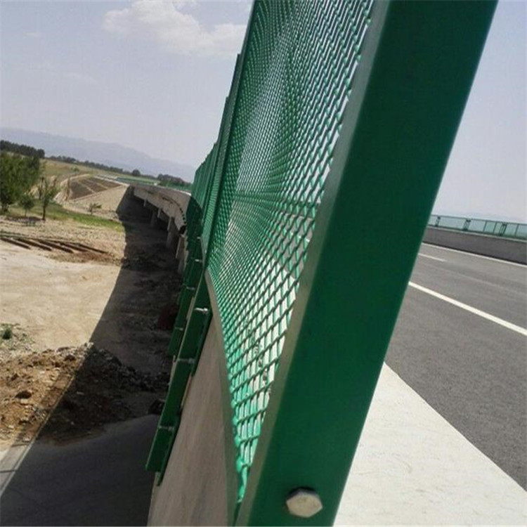 恺嵘 防抛网 编织桥梁护栏网 供应高速公路防护栏 菱形孔 绿色 3米