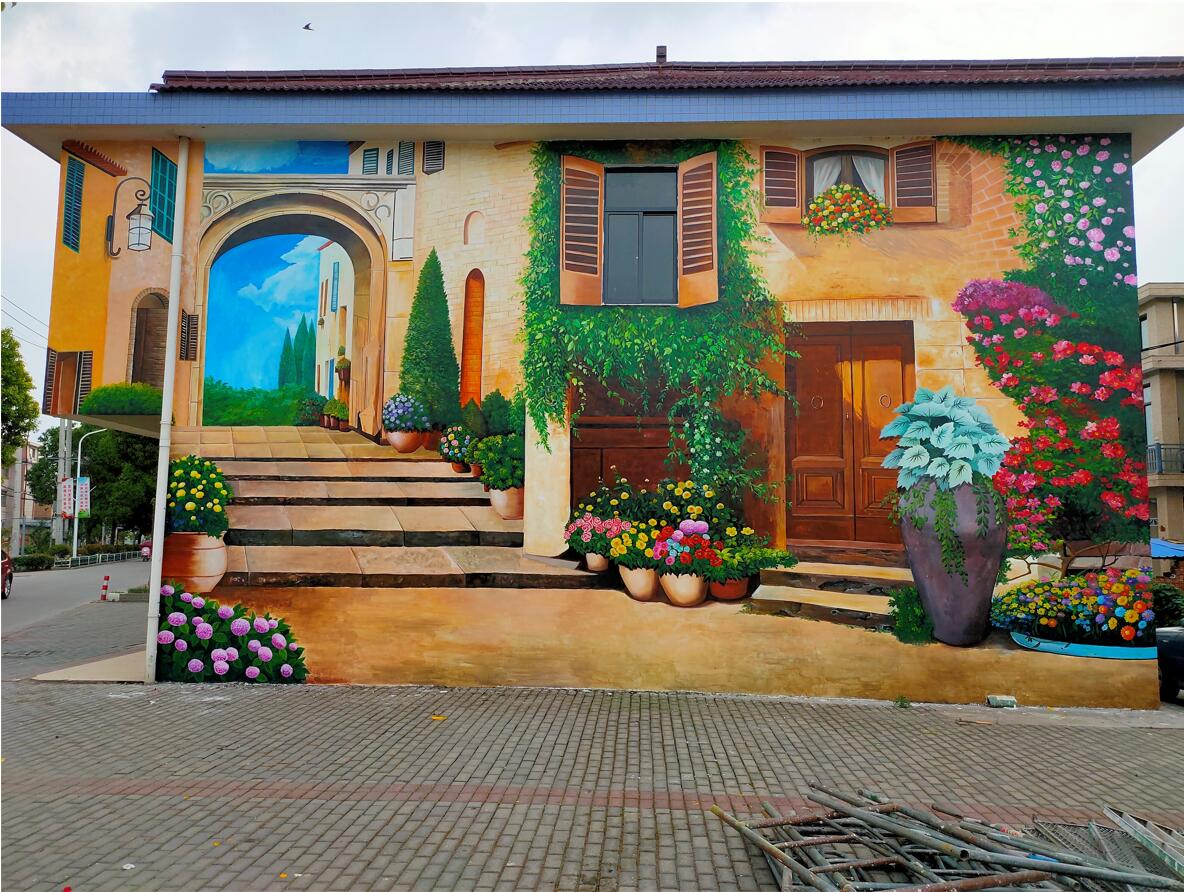 銮晟兄弟推出美丽乡村墙绘设计定制与绘制.