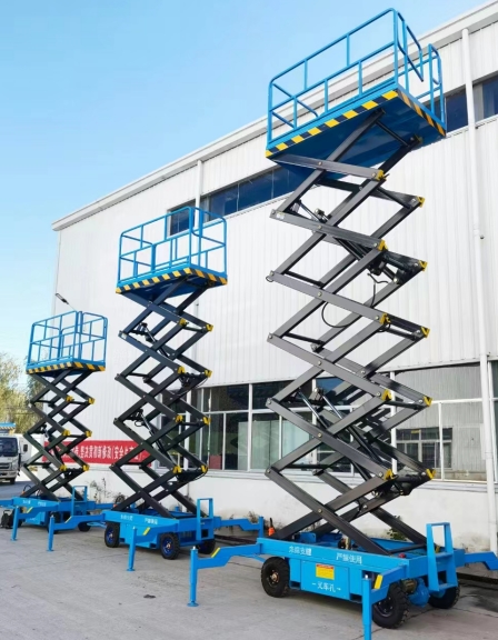厂家移动剪叉式升降机500kg8米可定制移动液压升降平台
