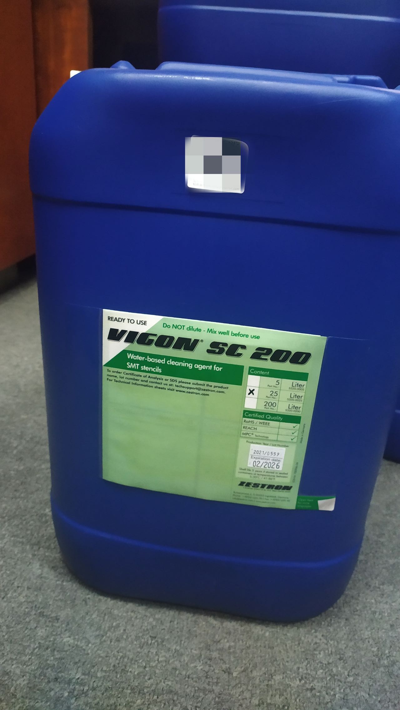 ZESTRON VigonSC200 德国洁创清洗剂清除焊膏和松香残留物的水基网板清洗剂