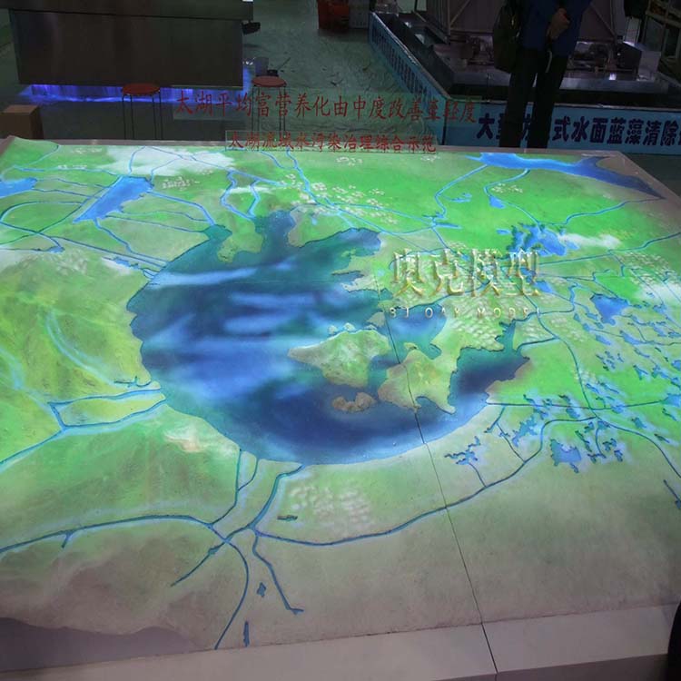 苏州太湖投影沙盘模型-南京移动基站模型-奥克模型技术
