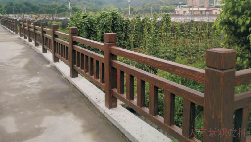 河北仿竹护栏效果图 河南天艺景观建材供应