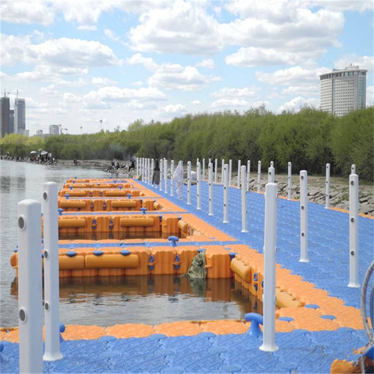 水产养殖浮筒水上平台搭建塑料浮箱码头水上浮桥