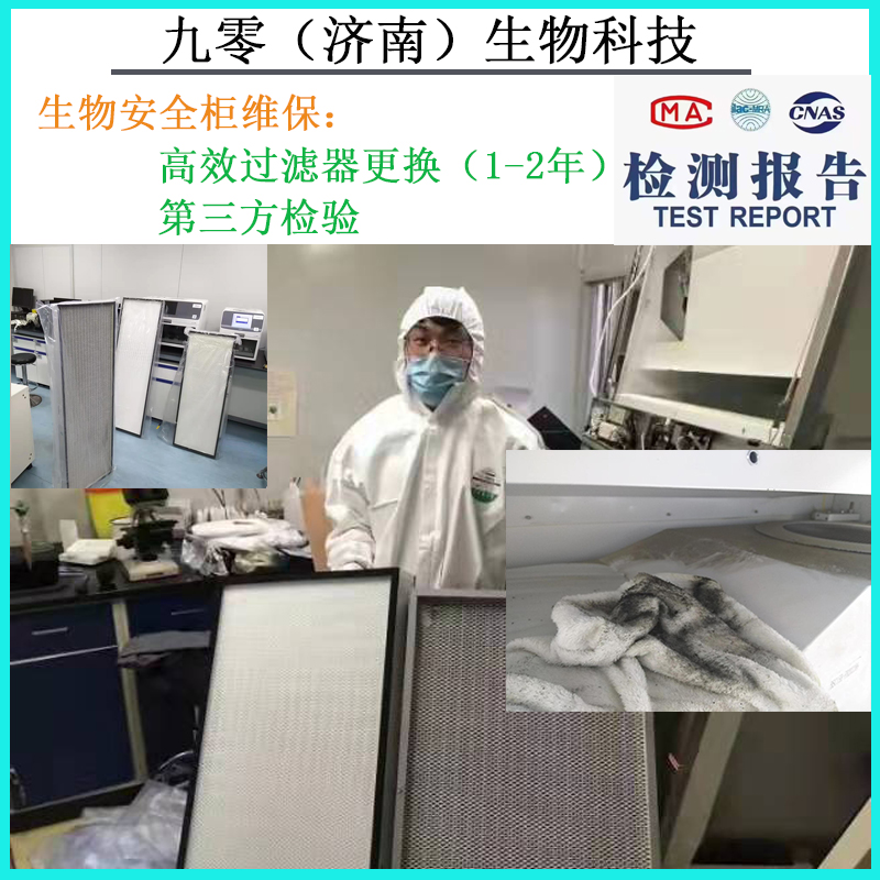 菏泽生物安全柜检测第三方检测 生物安全柜过滤器维保服务厂家