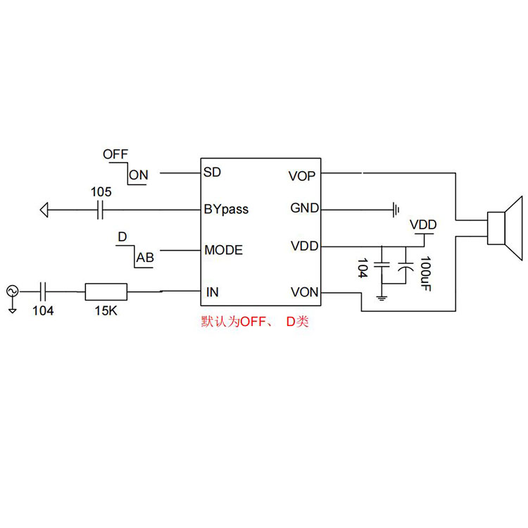 XS9971 AB/D类可选式音频功放ic 5.5W单声道音频功率放大器