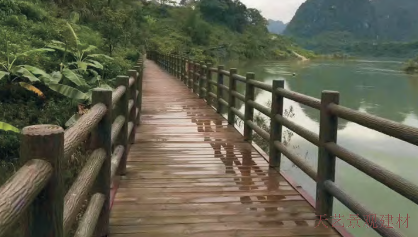 河北仿竹护栏效果图 河南天艺景观建材供应