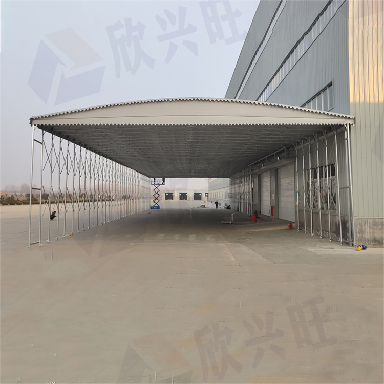 深圳光明篮球场电动雨棚生产厂家 活动推拉雨棚