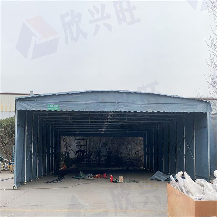 广东广州架空电动雨棚定制 移动伸缩棚 上门测量