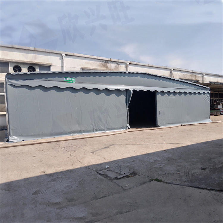 东莞户外推拉雨棚厂家 注钢结构设计 加工 定制服务