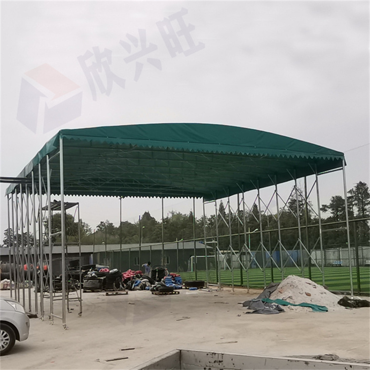 广州移动雨棚厂家 测量安装 悬空推拉篷