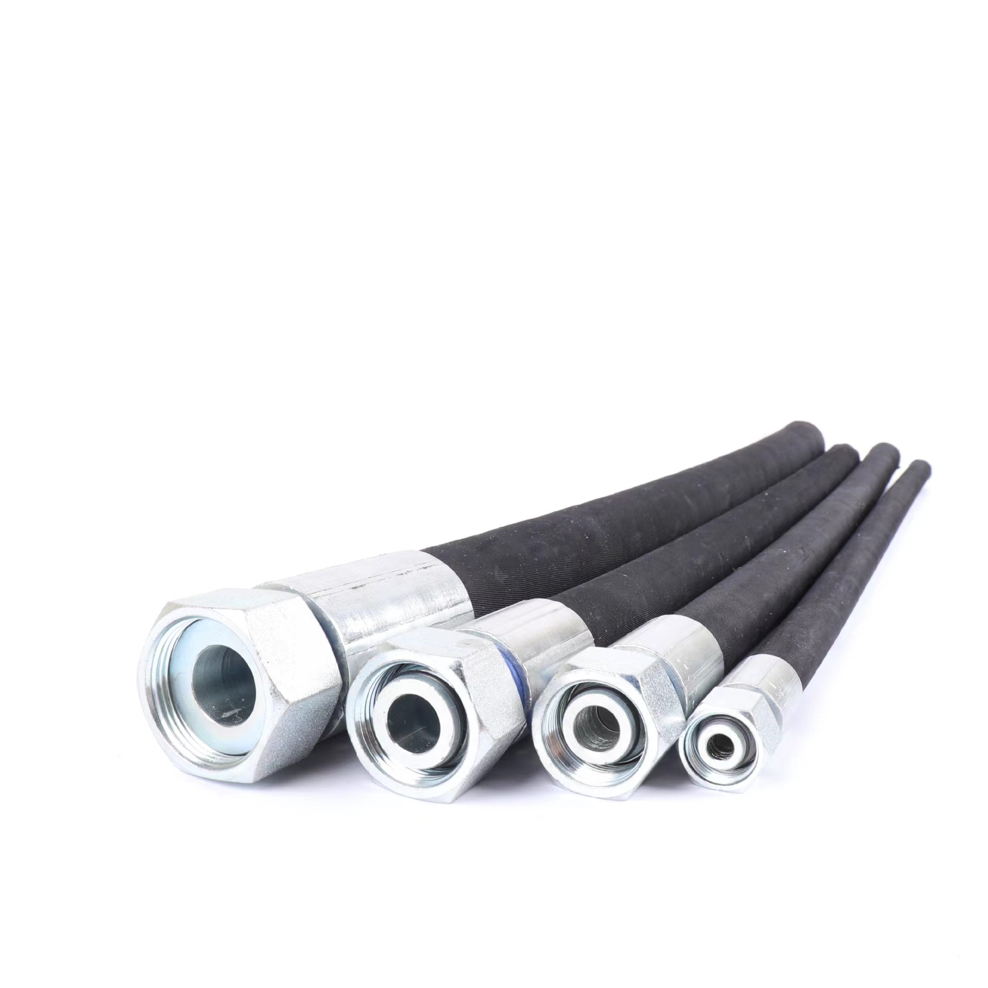 高压油管总成液压油管钢丝编织管蒸汽胶管高压软管可做不锈钢接头