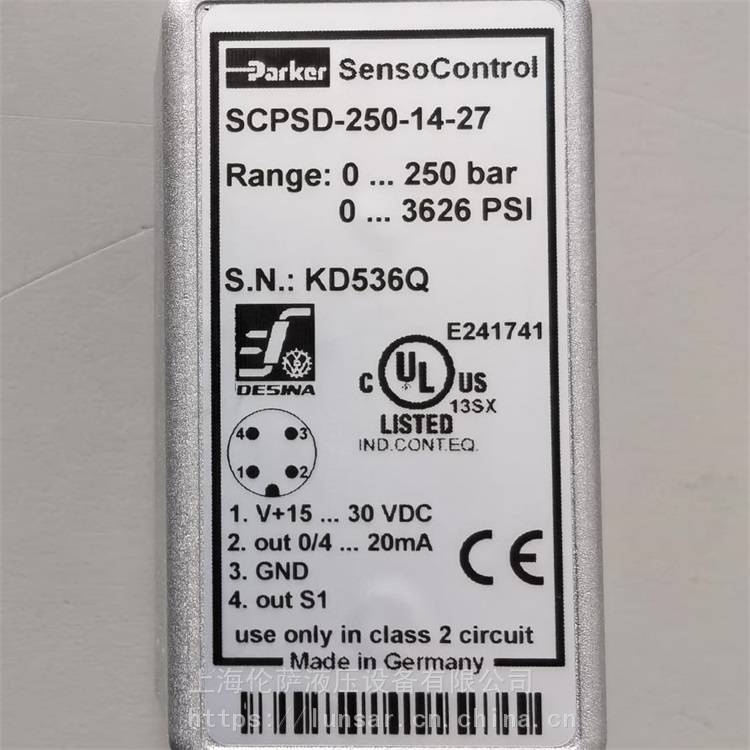 SCPSD-250-14-27#Parker压力传感器