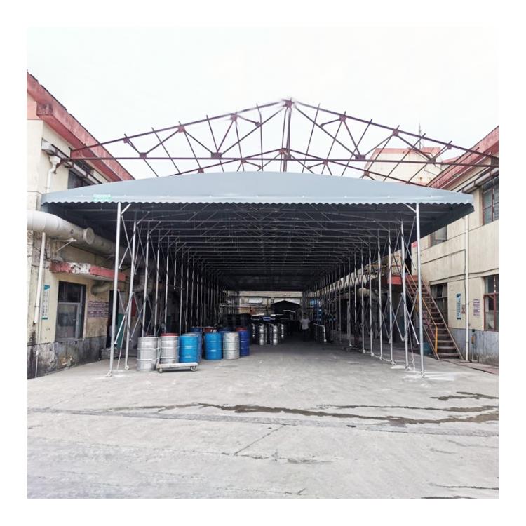 肇庆厂房电动伸缩雨棚价格 网球场挡雨棚 欣兴旺钢结构工程