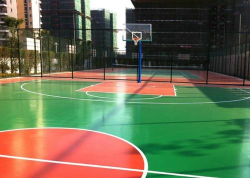 宝山塑胶篮球场改造