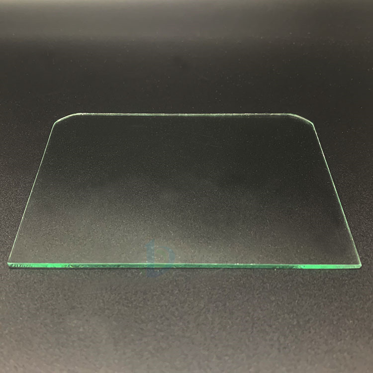 1mm淡绿色青玻 CNC磨边钢化 可加工镀膜
