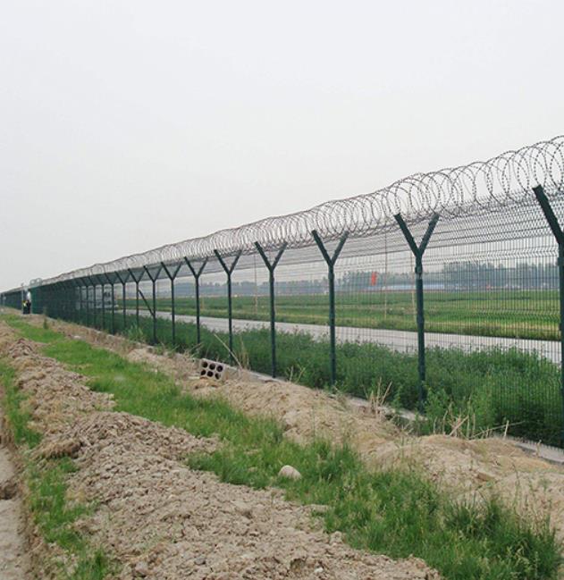 机场围界监狱隔离网旁攀爬围栏看守所护栏网刀片刺网Y型柱隔离栅